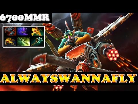 Dota 2 - ALWAYSWANNAFLY 6700MMR Plays Gyrocopter Vol 2 - Ranked Match Gameplay