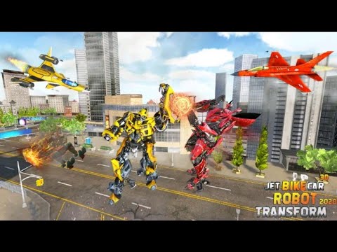 Optimus Prime Multiple Transformation Jet Robot Car Game 2021-Android Gameplay