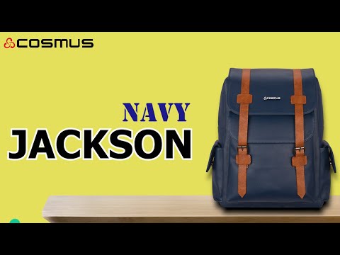 Cosmus jackson vegan pu leather laptop backpack, 15.6