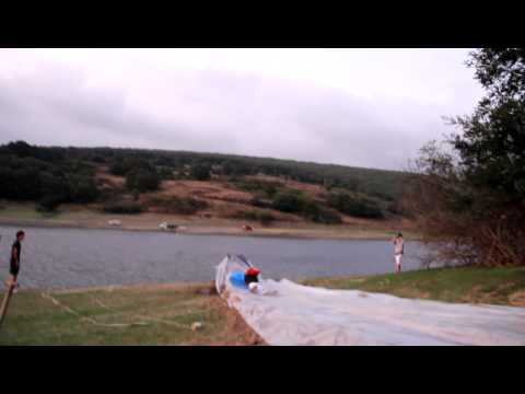 Human Slingshot Slip and Slide spain