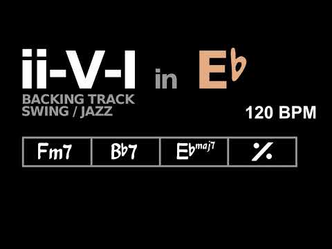 251 ii-V-I in Eb (120 BPM, medium swing) Backing Track