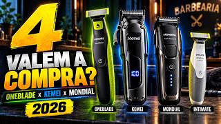 4 Barbeadores e Aparadores que VALEM a Compra em 2026 | OneBlade, Kemei ou Mondial?