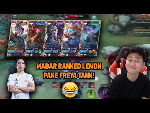 RANKED BARENG LEMON + RRQ HOSHI, LEMON PAKE FREYA TANK ! WKWKW - Mobile Legends