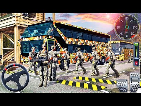 US Army Bus Driving Simulator 3D - Offroad Transport Soldiers Duty Driver - Android GamePlay