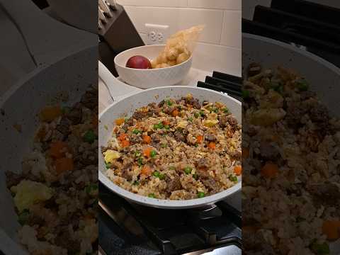 Ground beef fried rice 😛