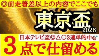 【東京盃2026】最終予想！！◎は前走強い内容で相手関係からもここは好勝負濃厚のあの馬から！