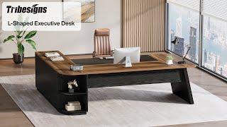 Tribesigns Modern Executive L-Desk F2422 – Where Style Meets Function! (2026, Presentación) anuncio