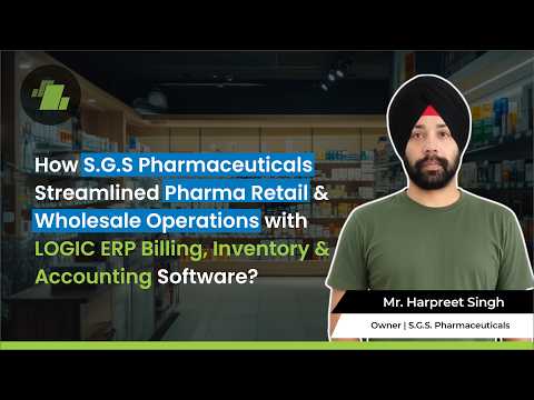 S.G.S. Pharmaceutical customer testimonial for LOGIC ERP Pharmacy POS Software