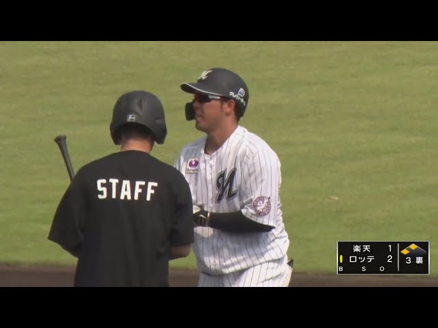 【ファーム】マリーンズ・香月一 2打席連続のタイムリー2ベースヒットで勝ち越し!! 2019/8/2 M-E(ファーム)