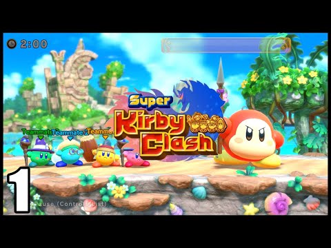 Super Kirby Clash - Walkthrough Part 1 - Seaside