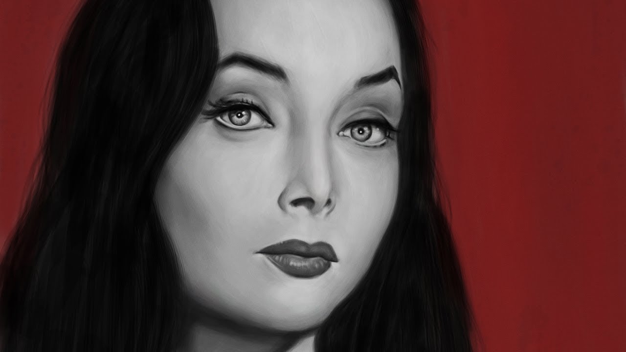 Morticia Addams Carolyne Jones Timelapse
