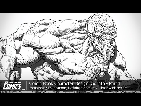Comic Book Character Design: Goliath - Part 1 | Establishing Foundations, Defining Contours & Shadow