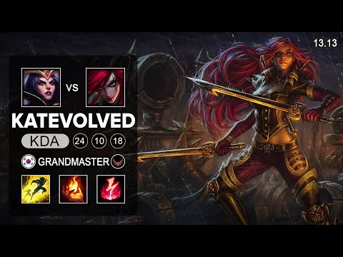 KatEvolved Katarina vs LeBlanc Mid - KR Grandmaster - Patch 13.13 Season 13