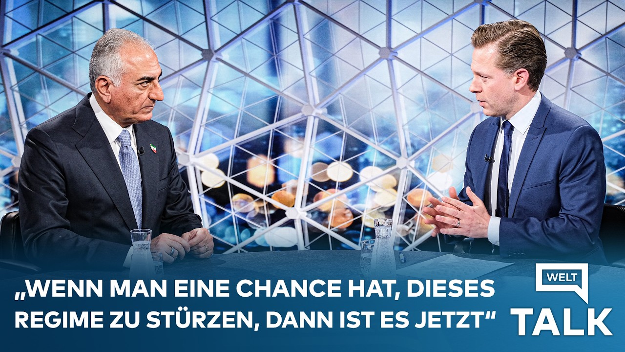 IRAN: Schah-Sohn Reza Pahlavi sieht "goldene Chance" Mullah-Regime zu stürzen | WELT TALK SPEZIAL