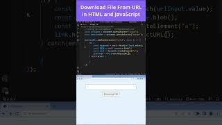 Download Any File From URL in HTML and JavaScript