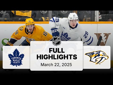 NHL Highlights | Maple Leafs vs. Predators | March 22, 2025