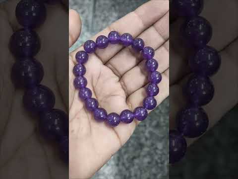 Multicolor Gemstone Amethyst phantom Stone Bead Bracelet