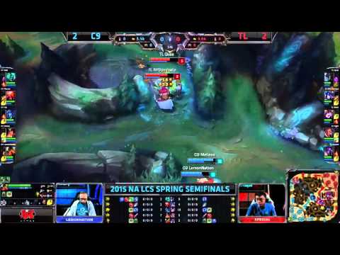 Cloud 9 vs Team Liquid level 1 aggression - NALCS 2015 Spring split Semi-final