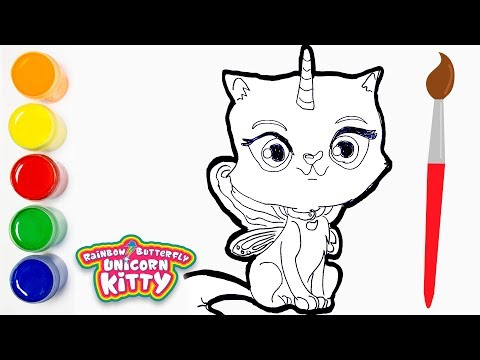 Como Dibujar La Gata Unicornio Mariposa Arcoiris Como Dibujar