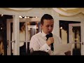 Video clip of a brother of a bride giving a wedding speech for his sister