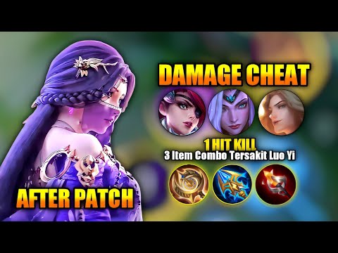 LUO YI BUILD CHEAT DAMAGE !! BUILD LUO YI TERSAKIT TERBARU - LUO YI GAMEPLAY TOP 1 GLOBAL - MLBB