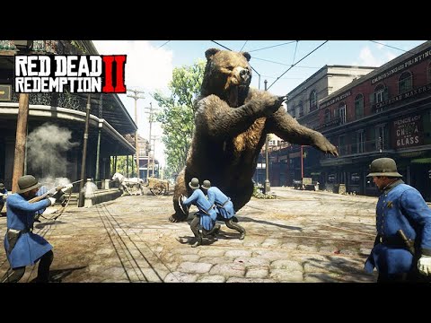 A INCRÍVEL história do ÍNDIO e o URSO GIGANTESCO (the giant bear and the indian)  - Red Dead 2