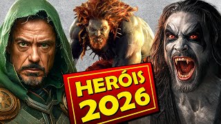 8 FILMES DE SUPER-HEROIS MAIS ESPERADOS DE 2026
