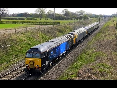 ROG, 57305 with 4 class 47s CONVOY, Acton Bridge, 18th April 2021