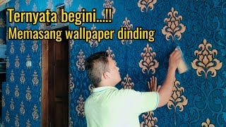 Cara pasang wallpaper dinding ll mudah dan rapih
