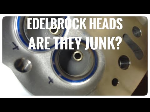 Checking the valve runout on my new Edelbrock E Street aluminum heads.