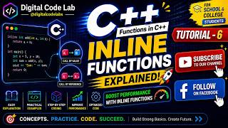 🚀 C++ Inline Functions Explained | Boost Performance with Inline Functions | C++ Tutorial #6