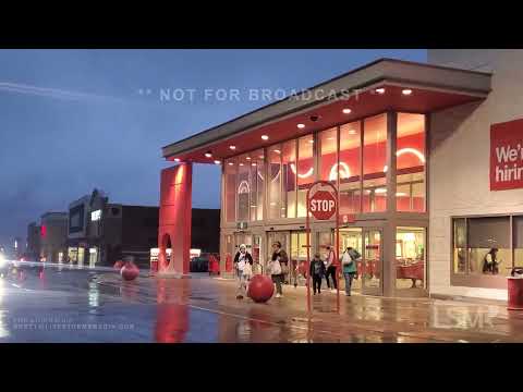 12-18-2021 Muncy, PA - Shoppers Battle Rain and Cold Temperatures 1 Week Before Christmas