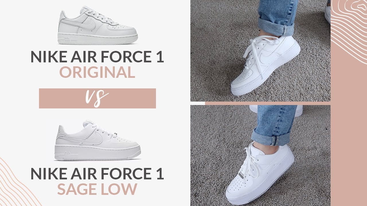 The Difference Between The Nike Air Force 1 Original Vs Sage Low // A Side By Side Comparison