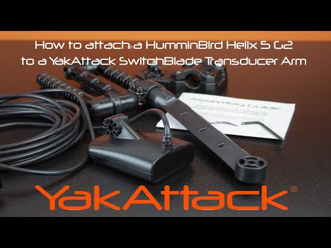 How to attach a HumminBird Helix 5 G2 to the YakAttack Switchblade Transducer Arm