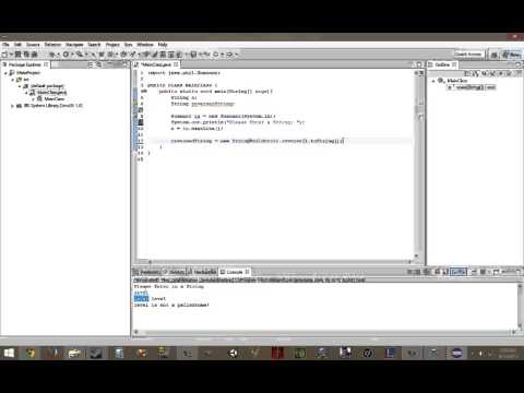 Java Programming 002 Checking For A Palindrome String