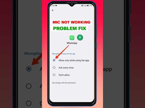 👆Whatsapp Microphone Not Working ⚡ Whatsapp Voice Message Problem #shorts #mobile
