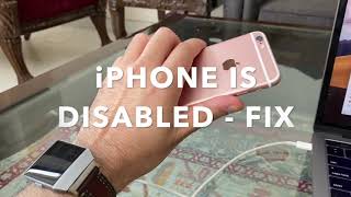 iPhone 6s IS DISABLED - How To Fix (USING MAC)