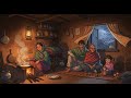 Stormy Winter In An Indian Village Cozy Wood Fire ASMR Ghibli