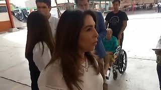 Paty Flores asiste a votar