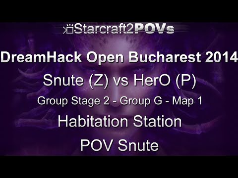 SC2 HotS - DH Bucharest 2014 - Snute vs HerO - GS2 Group G - Map 1 - Habitation Station - Snute