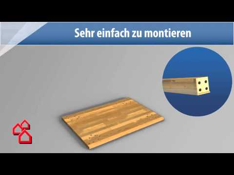 BAUHAUS TV  - Produktvideo: Eiche Massivholz Tisch System ASPE