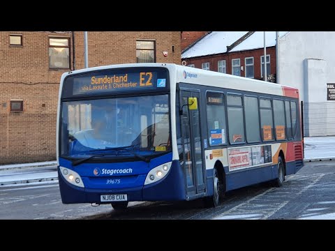 Journey on Route E2 | NJ08CUA/39675 - Stagecoach North East: MAN 14.240LF/ADL Enviro 200