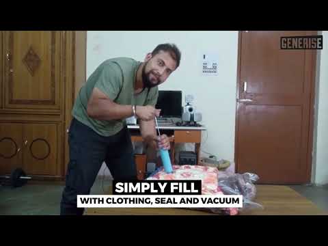 Generise Strong Vacuum Storage Compression Bags VAC Space Saving Compressed Bag Travel Pack Saver