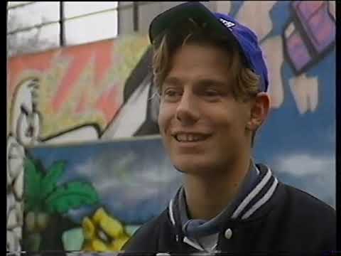 Kirckhoff som ung graffitimaler. Ungdomsprogrammet Zig Zag DR. 1991.