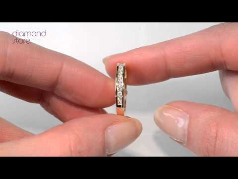 FT33-47XUA - Rae 18K Gold Diamond Half Band Eternity Ring 0.25CT G/VS