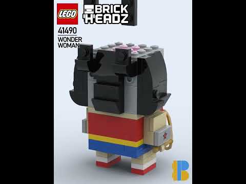 LEGO SDCC Brickheadz #41490 Wonder Woman Satisfying Building Animation乐高方头仔神奇女侠解压拼搭动画 #shorts #lego