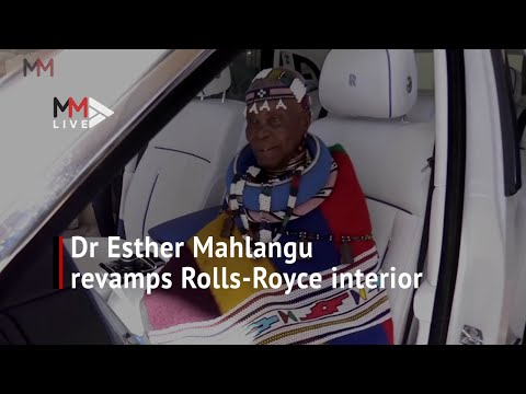 Dr Esther Mahlangu puts a Ndebele touch to the Rolls Royce interior.