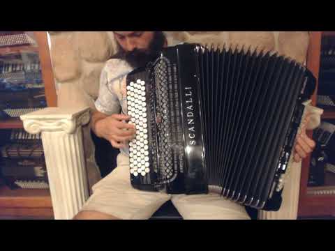 5673 - Mint Black Scandalli Cromo Superior Chromatic Button Accordion C LMMH 92 120 $5999