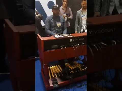 Jeremy Thomas at the Viscount Booth at NAMM 2022