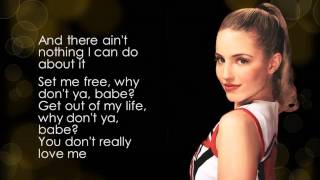 Glee - You Keep Me Hangin&#39; On (lyrics)